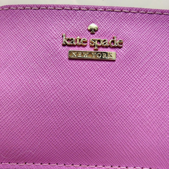 Kate Spade Vibrant Pink Purple Card Wallet - Picture 7 of 8